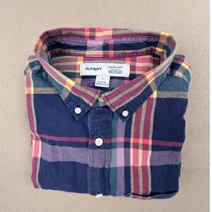 Old Navy Men's Large Plaid Everyday Shirt Long Sleeve
